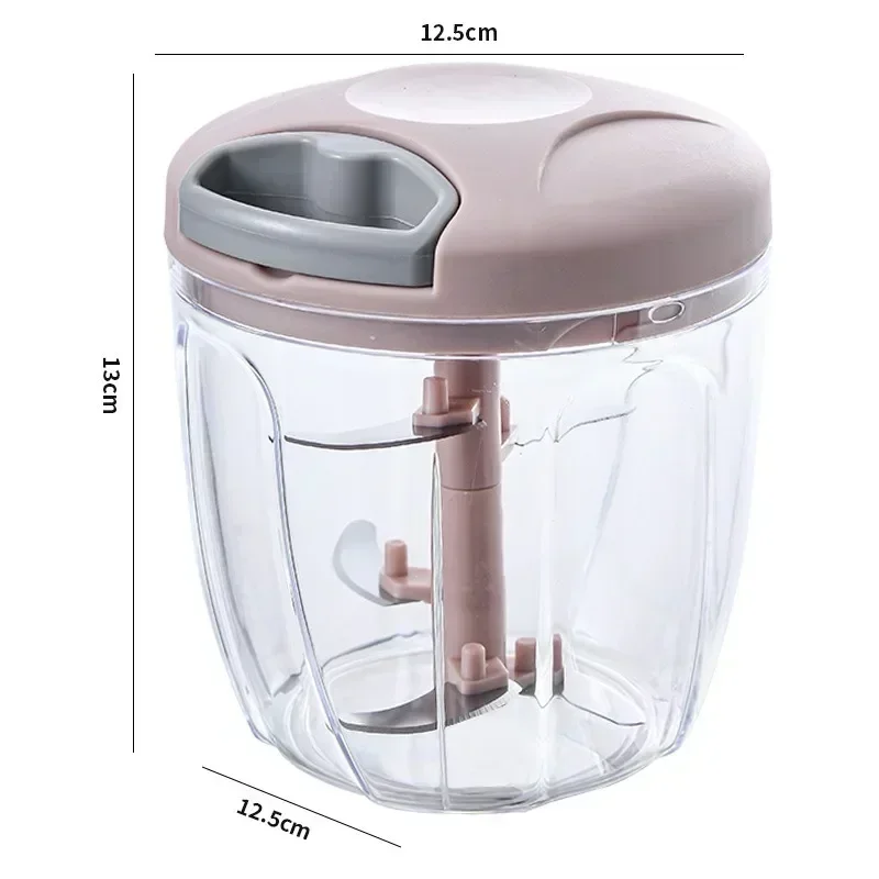Crusher Vegetable Onion Cutter Kitchen Cooking Accessories 500/900ML Manual Meat Mincer Garlic Chopper Rotate GarlicPress-6