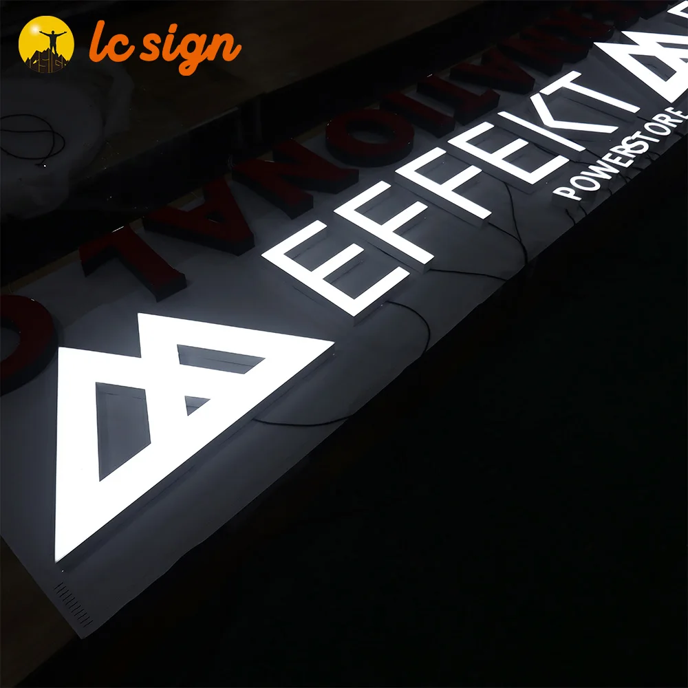 Custom logo signs letters shop signs Led Acrylic signage light Outdoor 3D Acrylic Front Light
