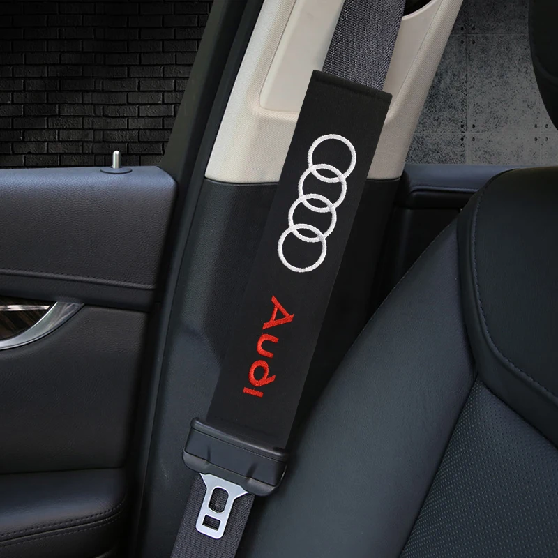 2pcs Cotton flannel carbon fiber protection Cover for Audi A4 B6 B8 B7 A6 C5 C6 C7 A3 A5 Q3 Q5 Q7 Q8 TT accessories Car Styling-4