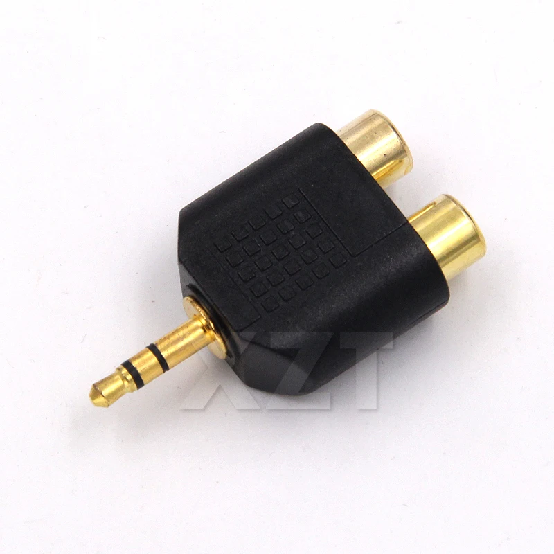 3.5mm Stereo Male To 2 RCA Female Adapter Gold Plated Male Jack To 2 RCA Female Splitter Connector For Computer Speaker Earphone-2