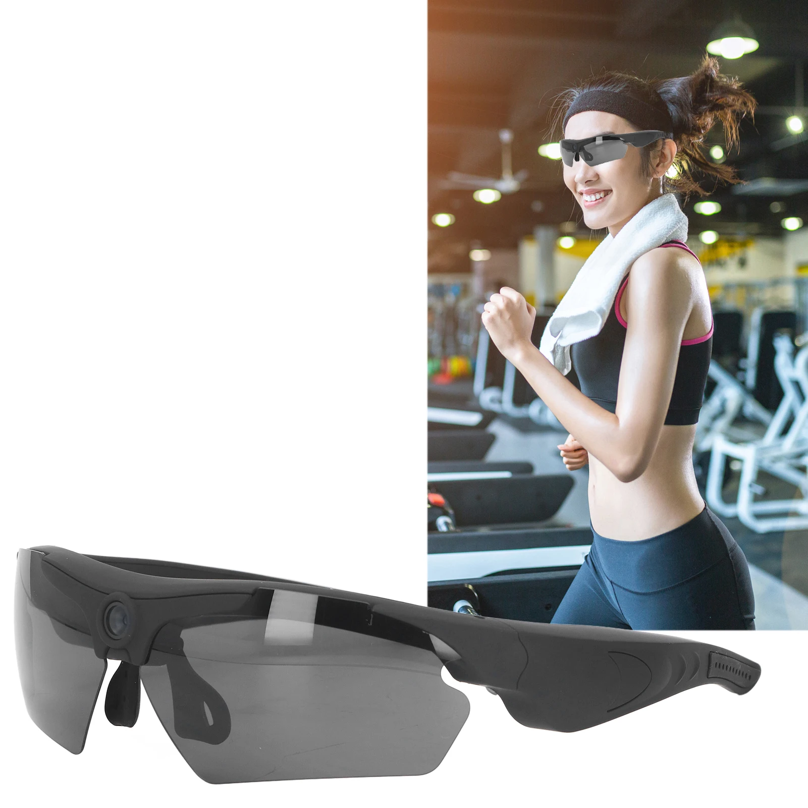 Camera Glasses Video Sunglasses 1080P Full HD Video Recording Shooting Camera Glasses for Cycling Driving Hiking Fishing Hunting-5