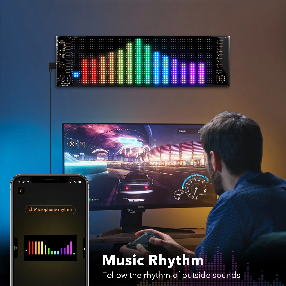 LED Matrix Pixel Panel Smart LED Display Screen Flexible RGB Car Graffiti Scrolling Text Animation Shop Reminder Light Bluetooth-6