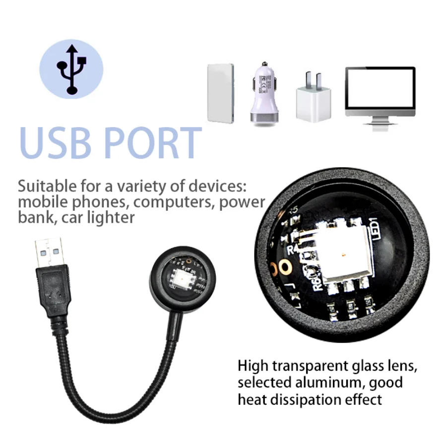 RnnTuu Led USB Sunset Lamp Projector Home Decor Night Light Portable Mood Light For Living Room Wall Photography Neon Lights-3