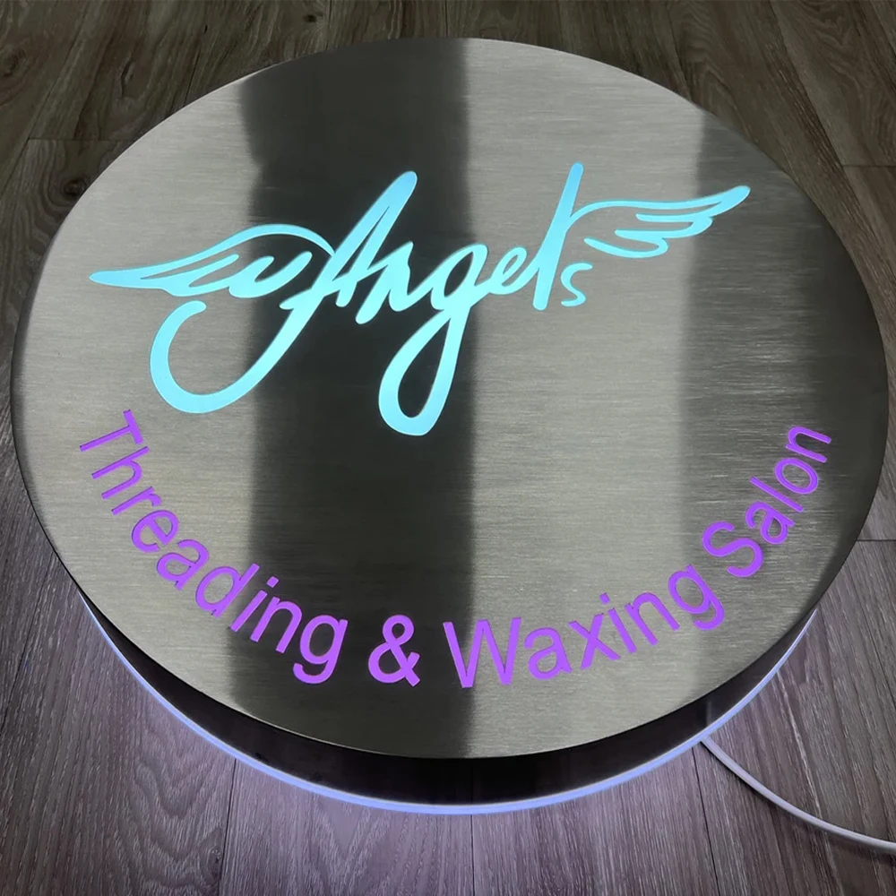 Business sign custom logo letter beauty salon 3d l backlit signwall logo sign Large Personalized  Led Light For shop Hotel Salon-3