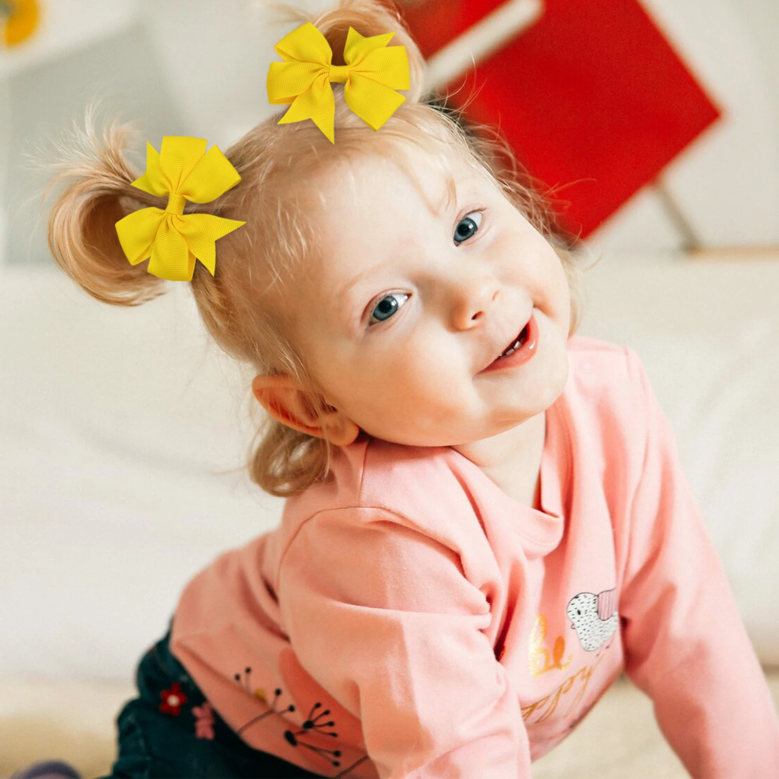 20/40Pcs Sweet Random Candy Color Bow Hair Clip Set for Baby Girls Cute Ribbon Hairpin Kids Headwear Kids Hair Accessories Gifts-5