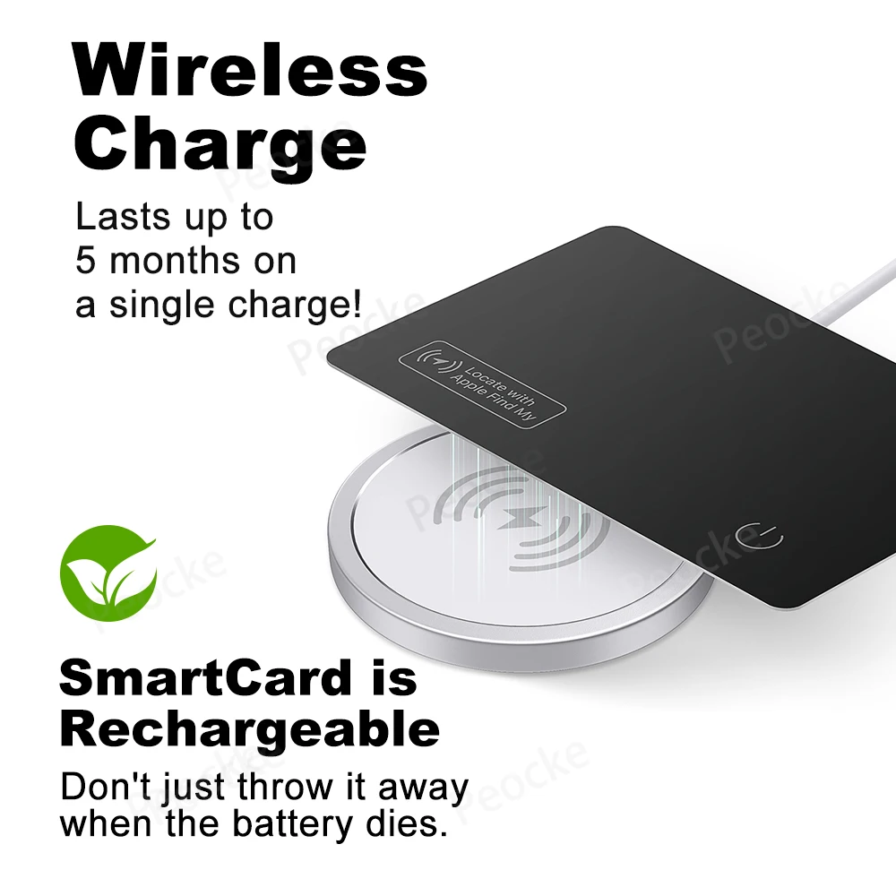 Wallet Anti-loss Card GPS Location Tracking Smart Tag Find My for iPhone Bluetooth Device Ultra-thin Card Wireless Charge IP67-2