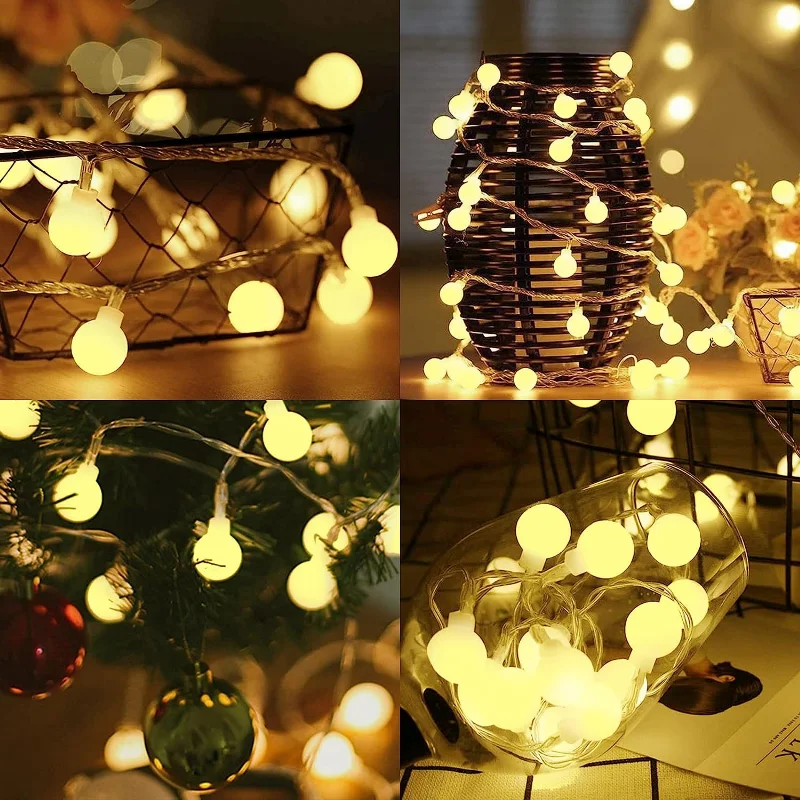 10M Small Ball Fairy Lights Globe String Lights USB/Battery Operated for Garden Christmas Bedroom Wedding Camping Tent Decor-6