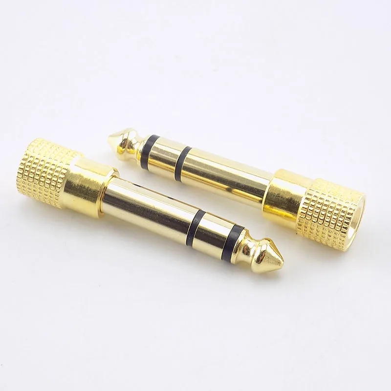 Audio 6.5 to 3.5 Adapter Microphone Mic Headset 3.5mm Female to 6.35 Male Plug Small to Large-4