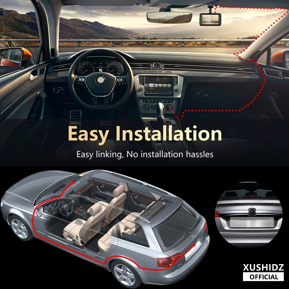XUSHIDZ Q10 1080P NEW Dash Cam Night Vision Car DVR Vehicle Recorder Car Camera G-sensor HDR DVR  Loop Recording Dashcam-4