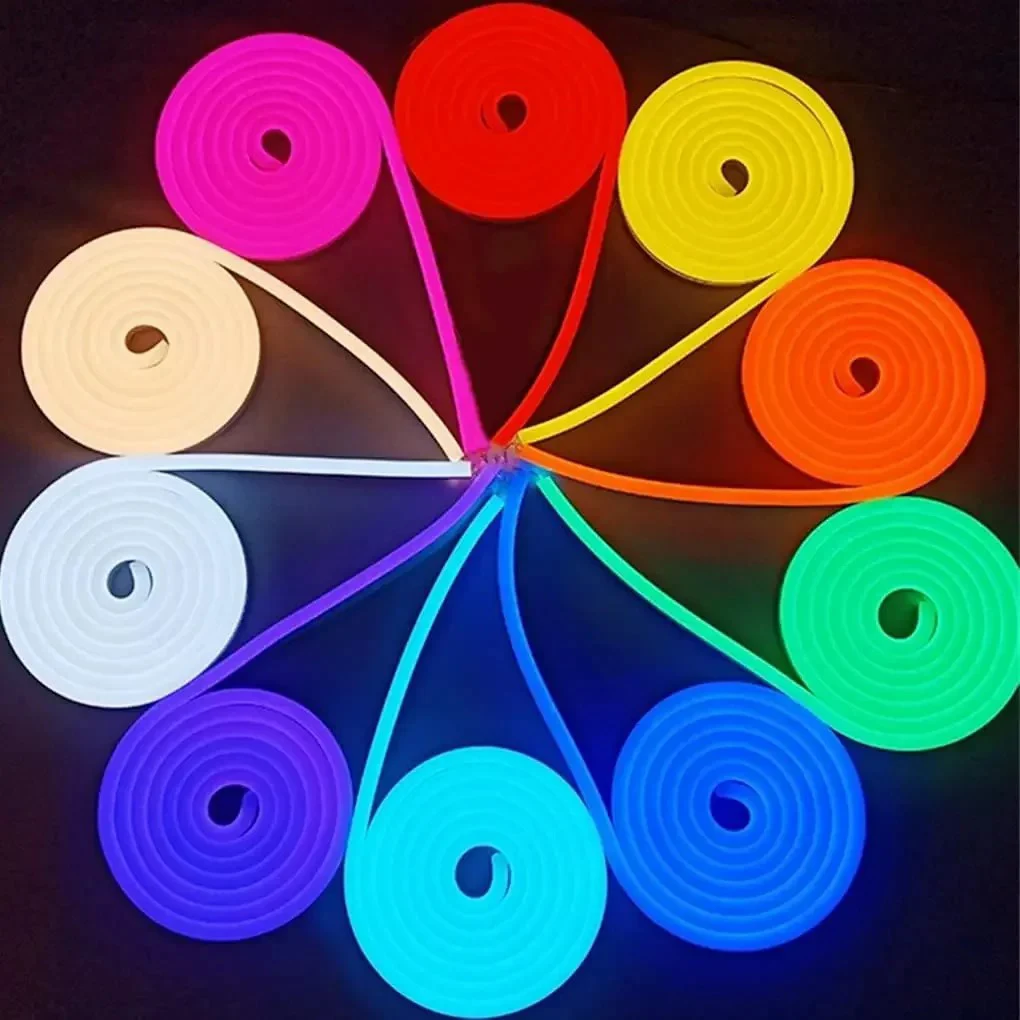 IKFAE-LED Flexible Neon Kit Strip Light, Low Voltage, Silicone Strip, Outdoor Lighting, Modeling Ambient Light, 12V-4