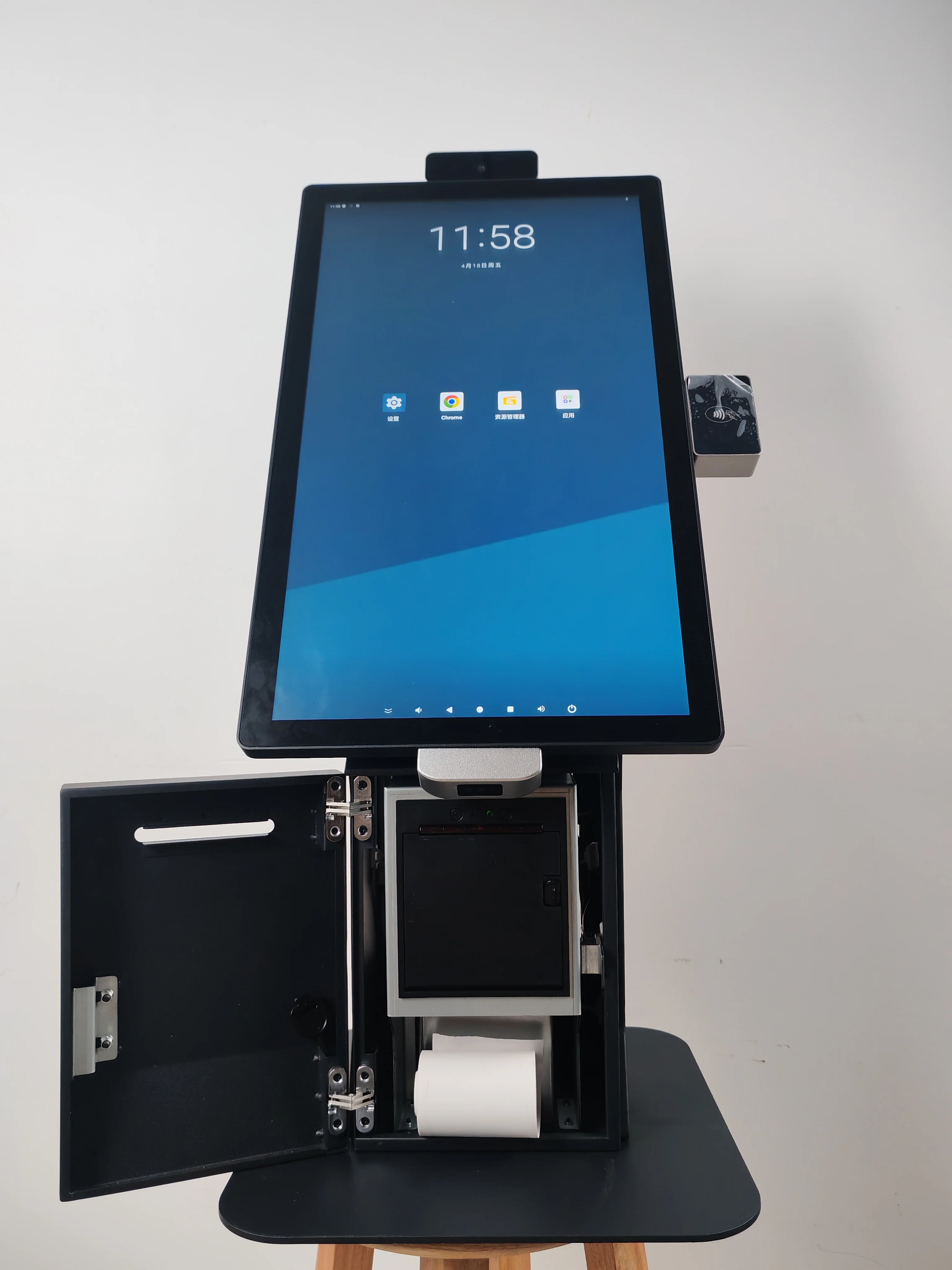 21.5 Inch Counter Top LCD Self Service Kiosk Self Ordering Kiosk Window Operation System Restaurant Ordering Payment Kiosk-6
