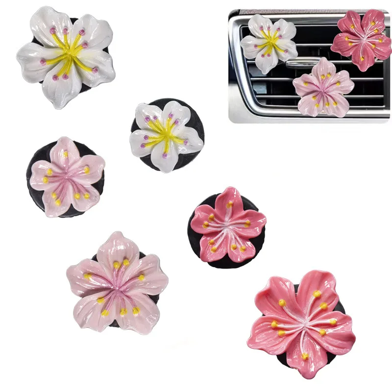 2pcs Car Perfume Clip Flower Air Outlet  Decorations Car Air Conditioner Air Vent Personalized Interior Decoration Accessories-4
