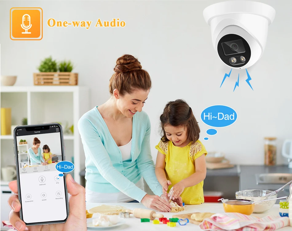 New 4K 8MP IP Camera Audio Outdoor POE H.265 Onvif Wide Angle 2.8mm AI Color Night Vision Home CCTV Video Surveillance Security-4