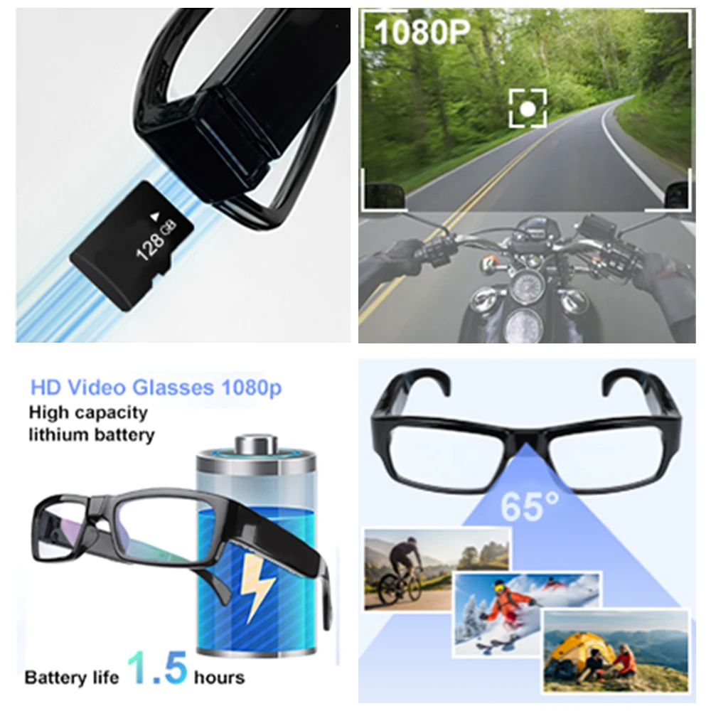 1080P HD Wearable Eyewear Portable outdoor sports eyewear for outdoor, cycling, hiking and travelling, etc.-4