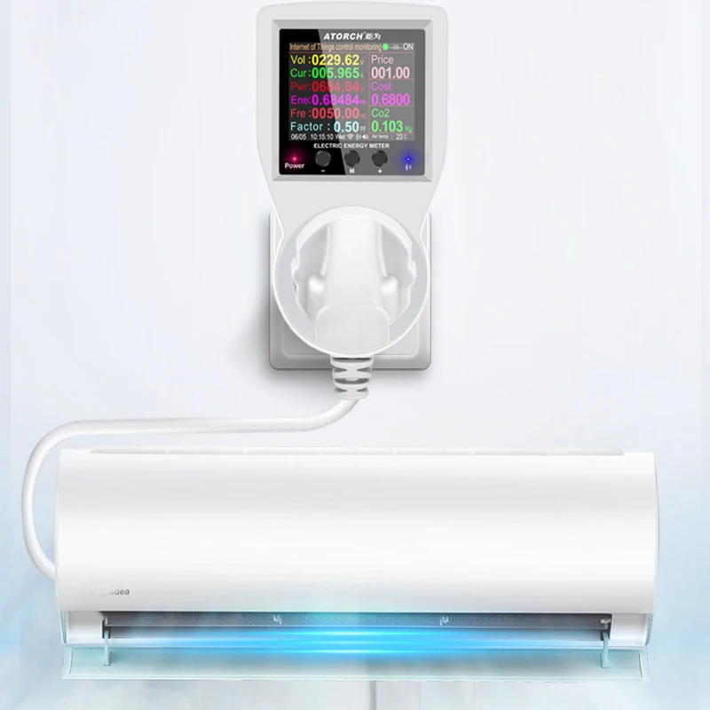 AC85-265V 16A Tuya WIFI Smart Socket Digital Wattmeter Electricity Consumption Power Kwh With Switch Power Energy Meter-6