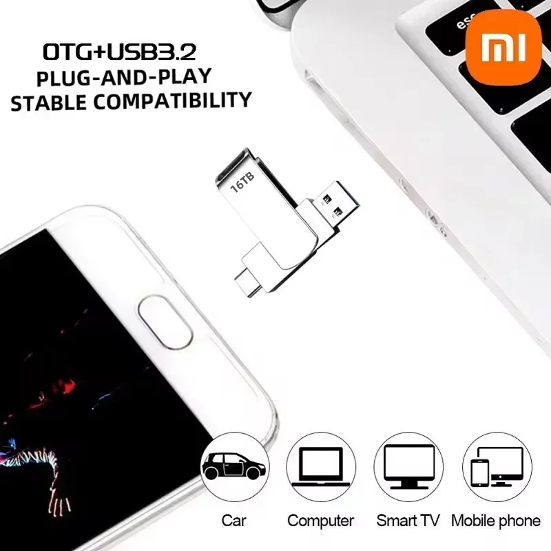 XIAOMI 16TB Flash Drives USB 3.2 High Speed USB Transfer Metal Pendrive Memory Card Pendrive Flash Disk Memoria Waterproof Stick-5