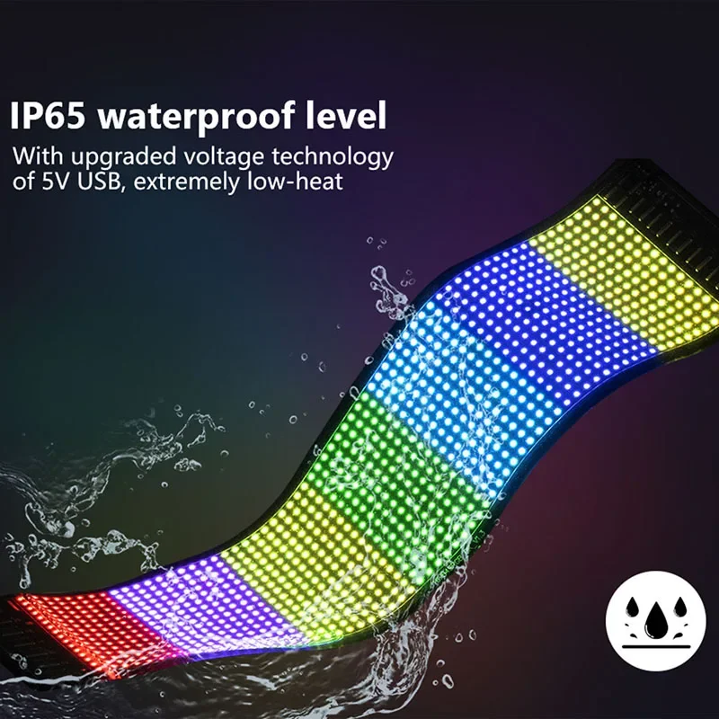 LED Flexible Screen Billboards APP Control Double Row Display Text Pattern Free Combination Car Advertising Store Front Outdoor-4