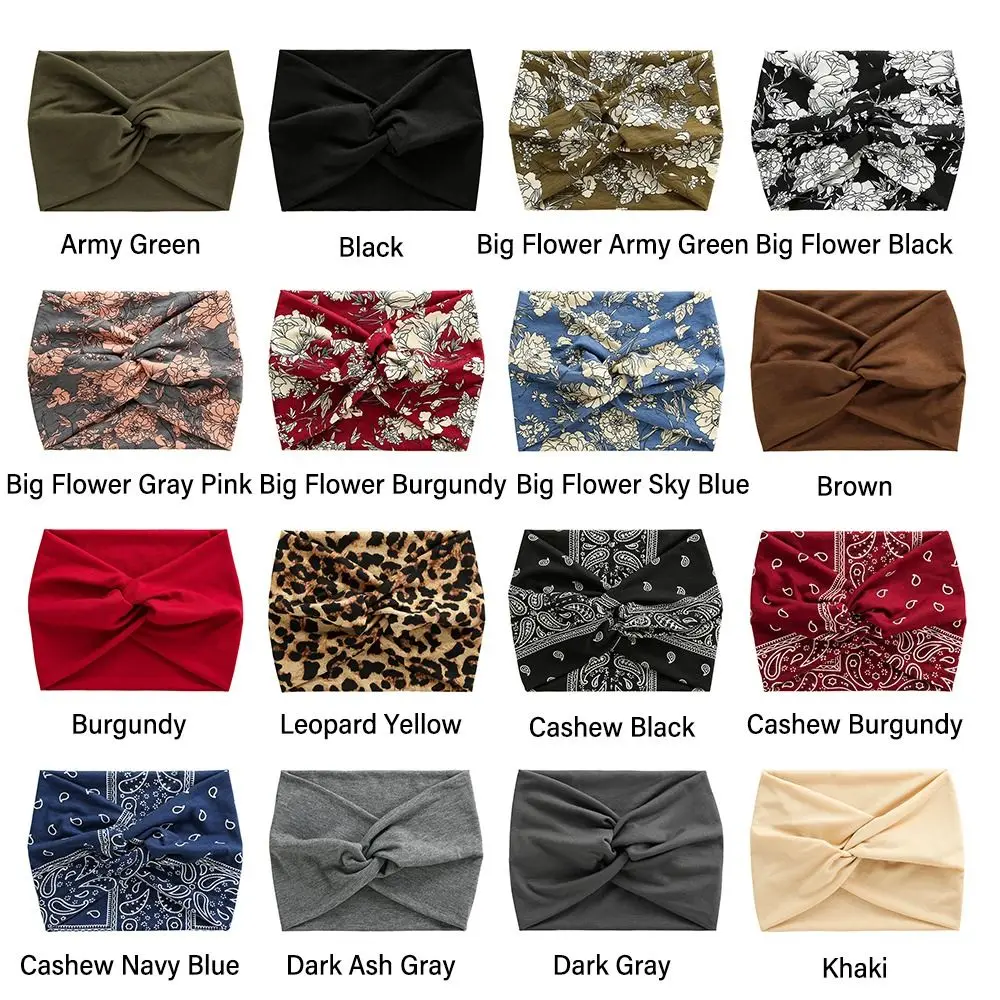 Hair Accessories Twisted Extra Large Thick Wide Headbands Turban Workout Headband Head Wraps for Women-6