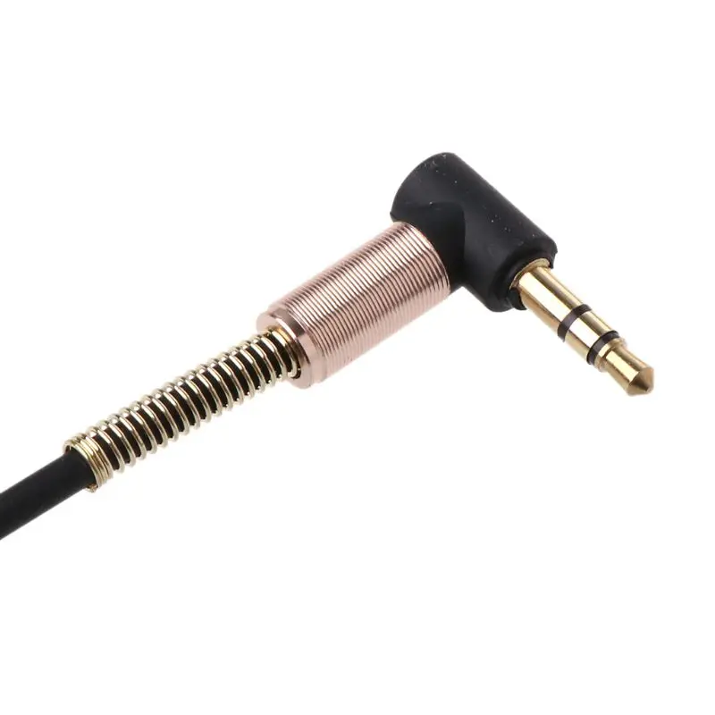 L21D 24cm Dual 90 Degree Nylon 3.5 mm to 3.5mm Male Jack  Cable Car Aux Cord for Phone Tablet  Player Stereo Speaker-6