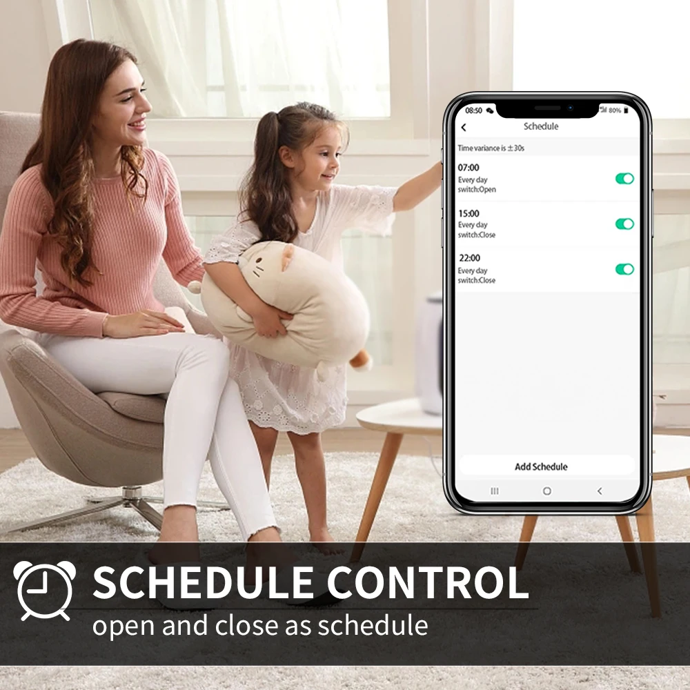Tuya Smart Wifi/Zigbee Electric Curtain Shutter Motor with RF Remote APP Voice Control for Alexa Google Assistant SmartThings-4