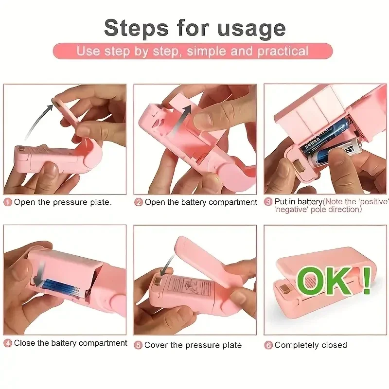Mini Heat Bag Sealing Machine Package Sealer Bags Thermal Plastic Food Bag Closure Portable Sealer Packing Kitchen Accessories-4