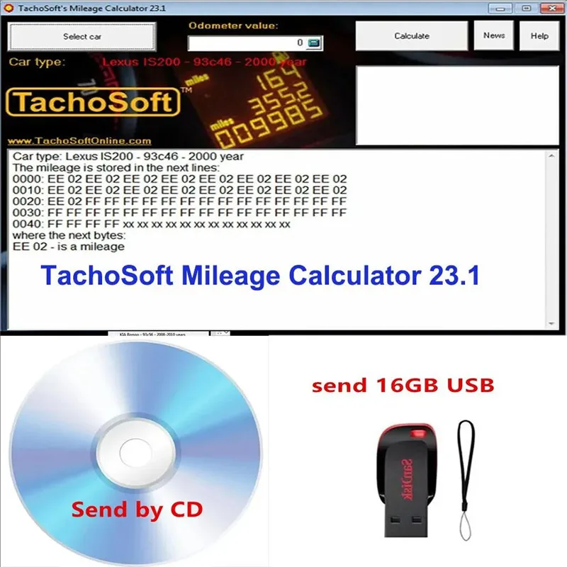TachoSoft Modify Mileage Calculator 23.1 SOFTWARE car mileage calculation EEPROM ECM English for Peugeot for Jeep-4
