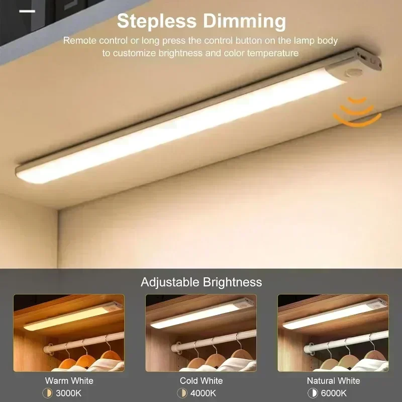 Xiaomi Wireless LED Night Light Motion Sensor USB Rechargeable For Kitchen Cabinet Night Light Wardrobe Desk Lamp Room Decor-3