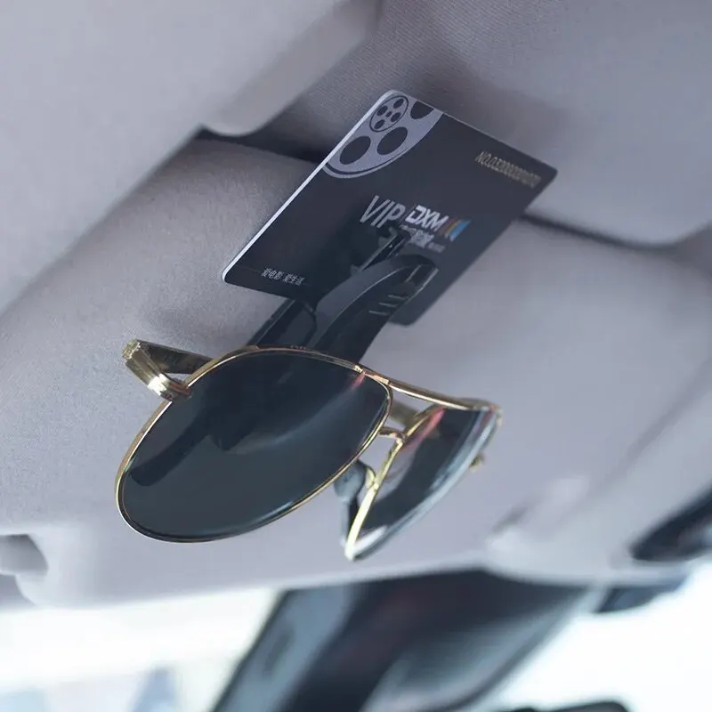 2PCS Universal Car Auto Sun Visor Glasses Box Sunglasses Clip Card Ticket Holder Fastener Pen Case Eyeglasses Clips Accessories-3