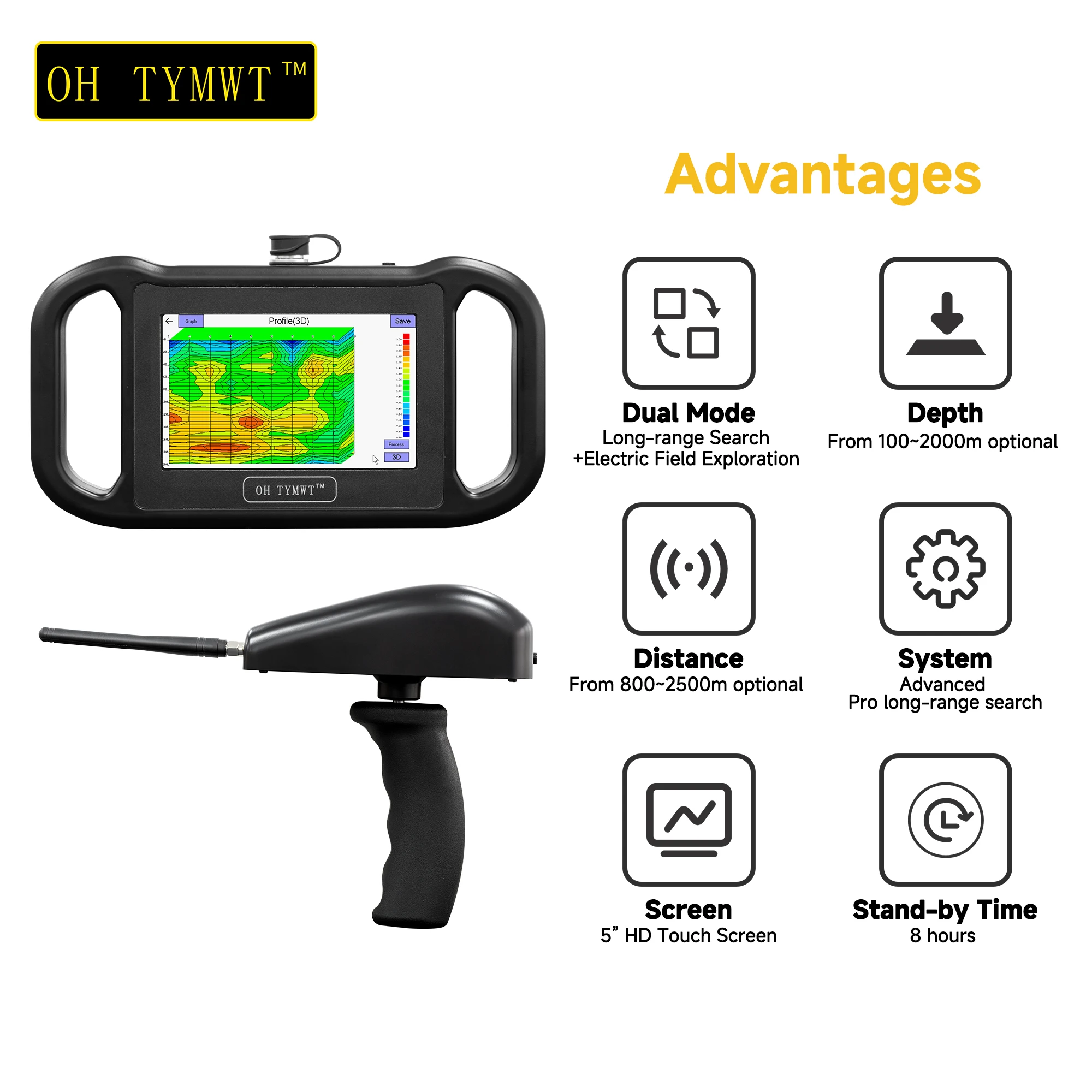 Ultra Deep Groundwater Detector Underground Finder TYM-RS1200 Bore Well Drilling Farm Irrigation Water Searching-3