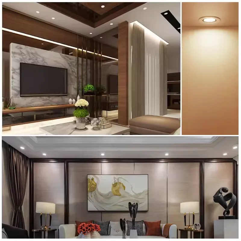 High-performance Embedded LED Downlight Angle Adjustable 5W7W9W12W15W20W COB Anti-Glare Dimmable Ceiling Light Spotlights CRI＞98-6