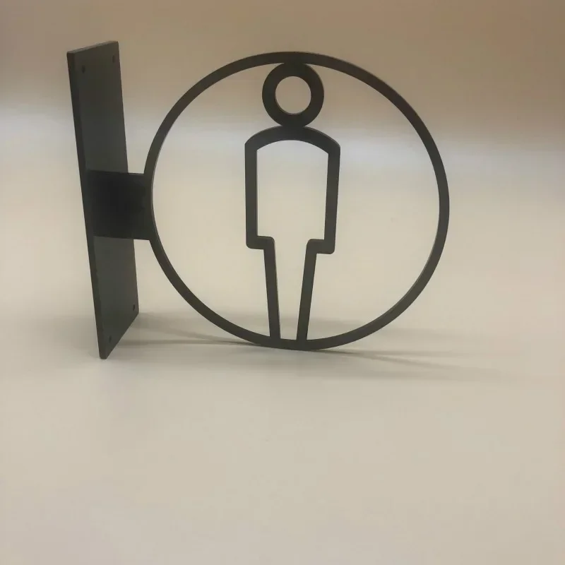 Side-mounted Toilets Plaque Men's and Women's Bathroom Signage Hotel WC Toilet Signage Restroom Reminder Public Toilet Signage-4
