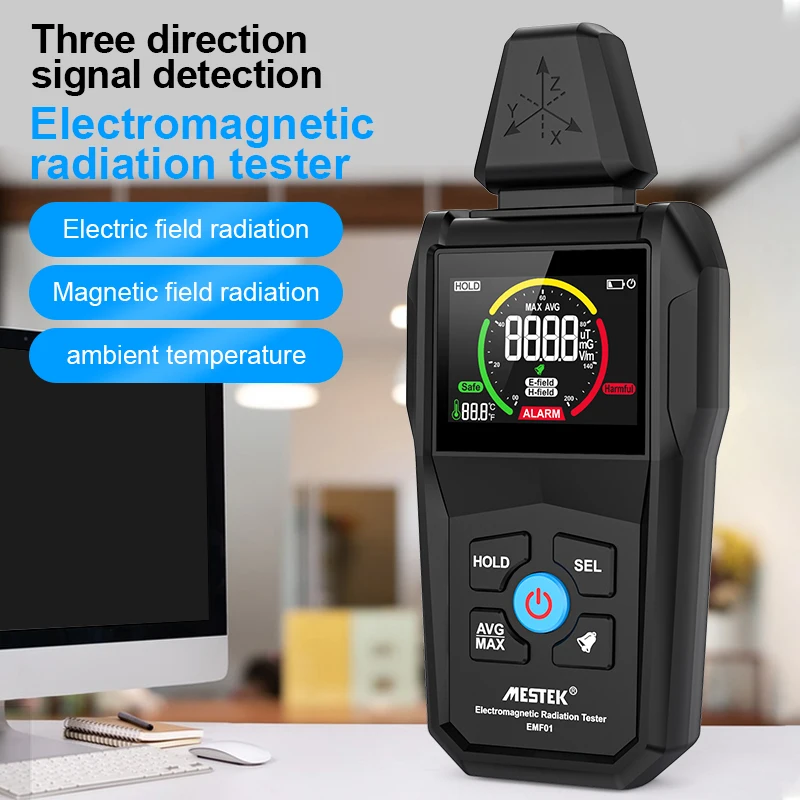 Mestek Geiger Detector EMF Meter Electromagnetic Radiation emf Test Electric Magnetic Field Scanning Induction geiger Dosimeter-4
