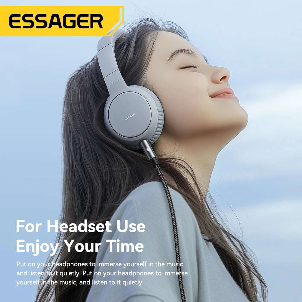 Essager USB C To 3.5mm Aux Jack Adapter Speaker and Headphone 3.5 Mm Aux Audio Splitter Jack 3 5 Cable for iphone Huawei Xiaomi-5