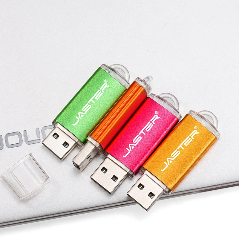 JASTER High speed USB 2.0 Flash Drive Mini plastic pendrive 128M 4GB 16GB 32GB  64GB 128GB With keychain Memory stick Pen Drive-5