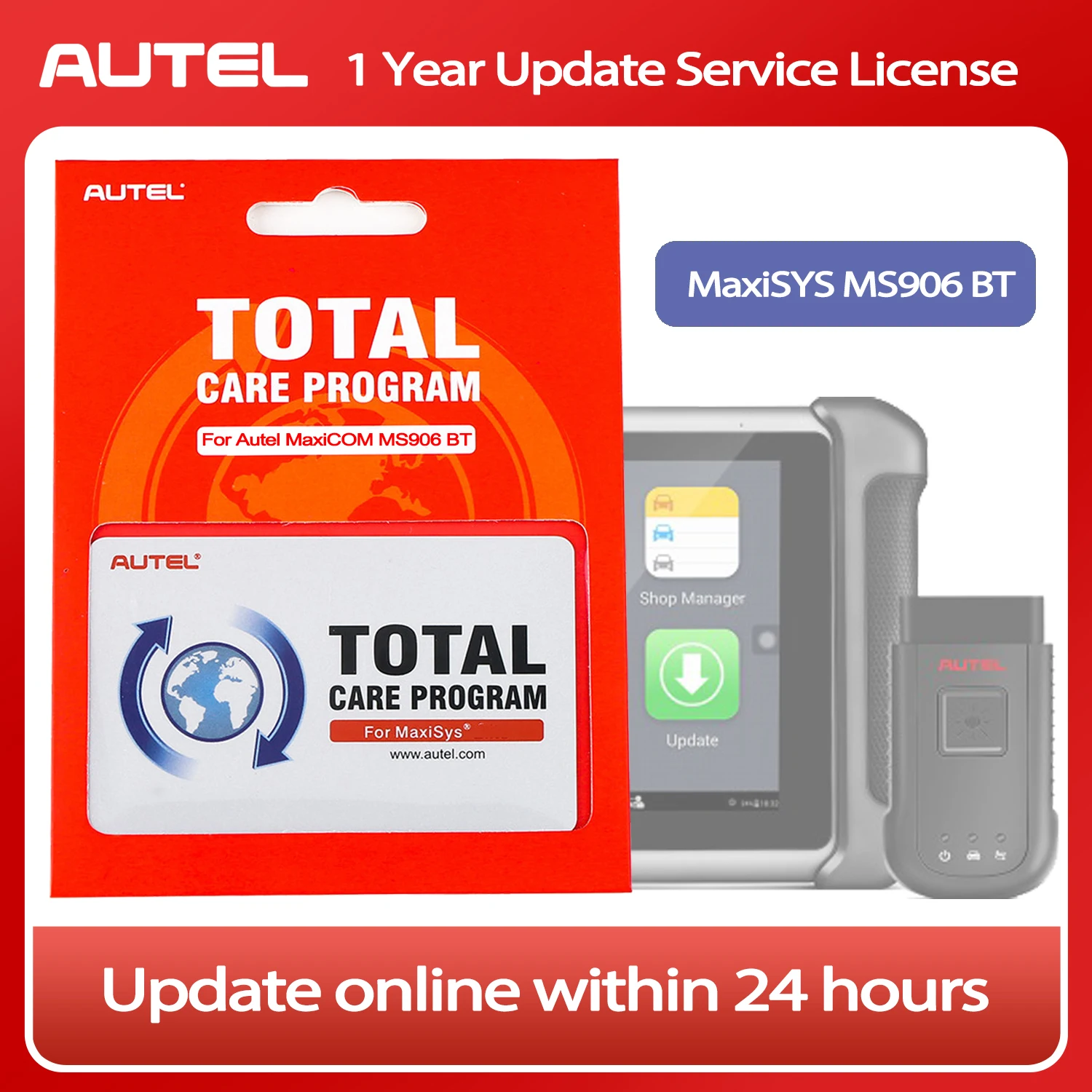 Autel Maxisys MS906BT One Year Software Update Service (Total Care Program) Fast Online Update Within 24 hours