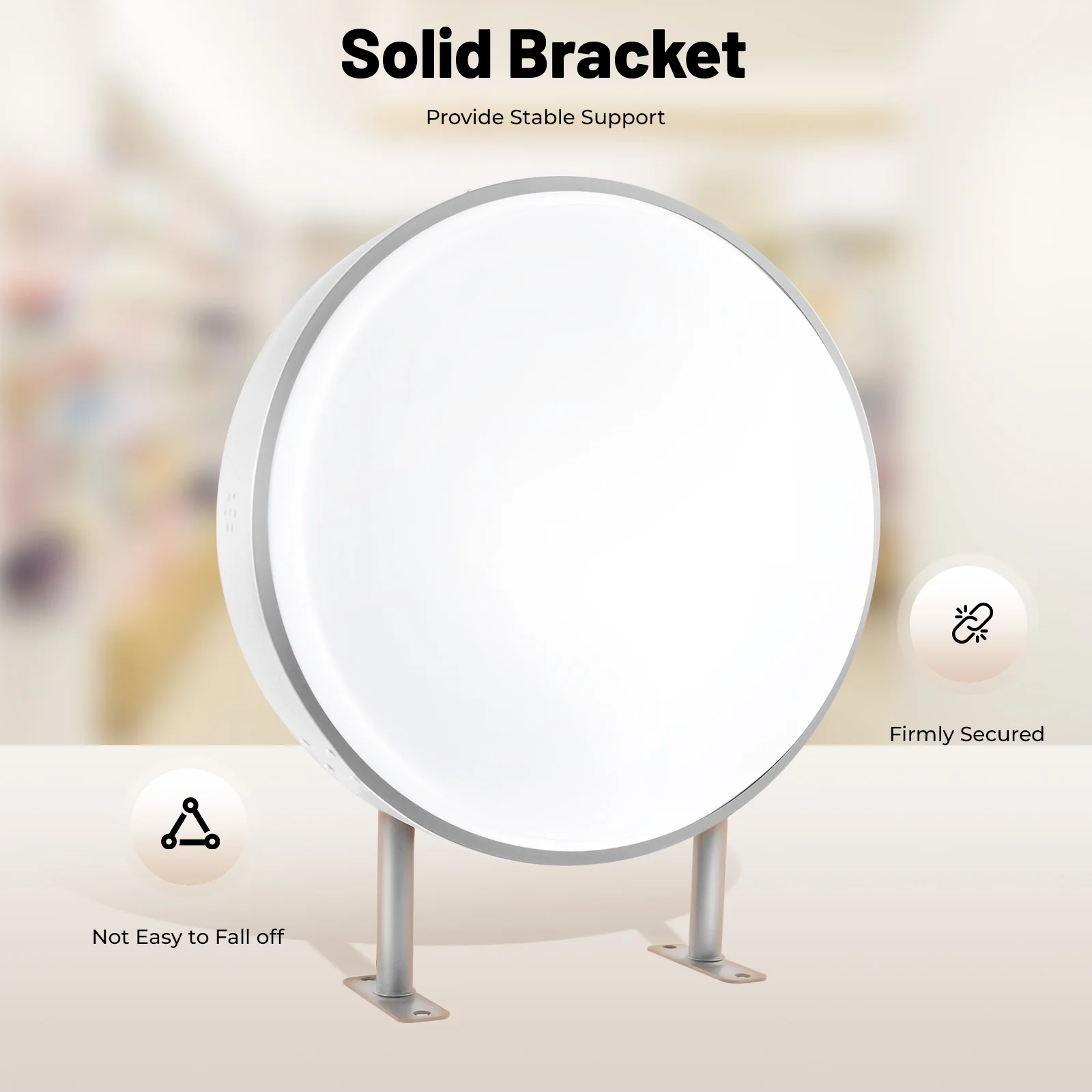 20/24Inch Round Light Box Signage,LED Light Box Double Sided , Waterproof Advertising Projecting Sign Advertising Light Box