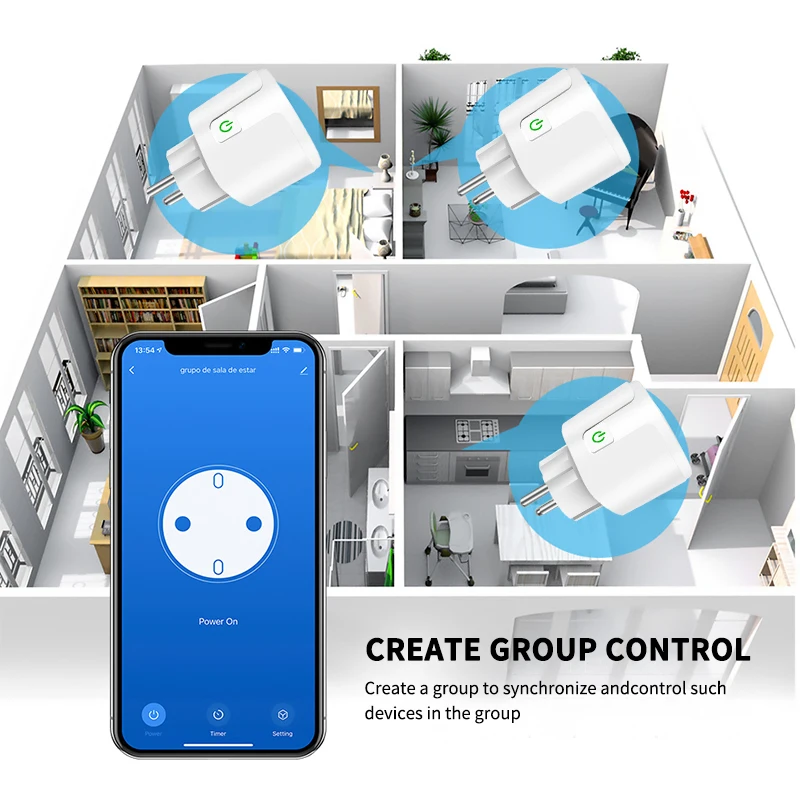 Tuya Smart Socket EU 20A WiFi Smart Plug Voice Control Yandex Alice Alexa Google Home For Tuya Smart Life APP Power Metering-3
