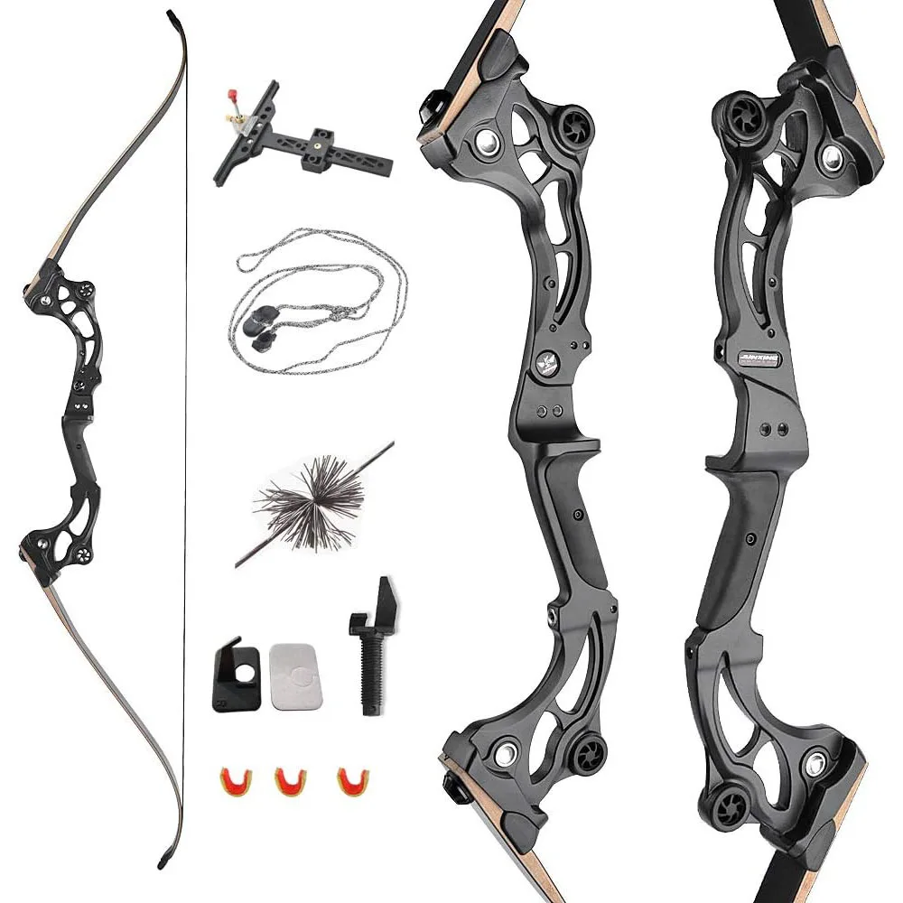 64” Archery Takedown Recurve Bow Athletic Competition Bow Set 30-60lbs Right Hand for Professional Practice Shooting Hunting-2