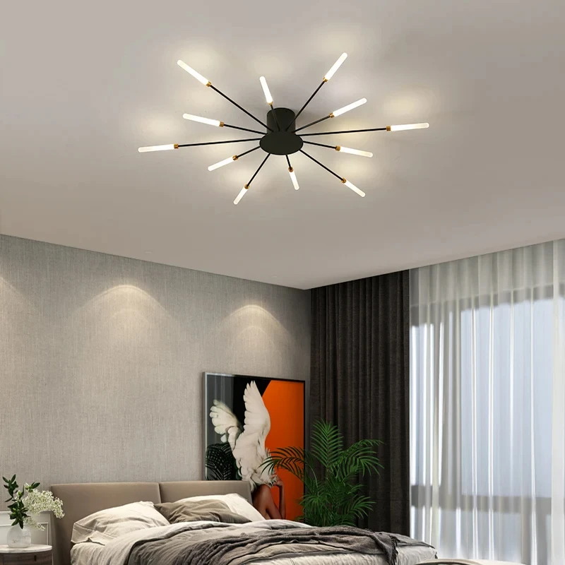 Modern LED Ceiling Lamp Living Room Dining Bedroom Ceiling Chandelier Lights Nordic Fireworks Design Home Decor Indoor Lighting-5