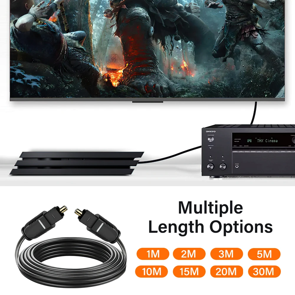 Digital Optical Audio Cable Toslink SPDIF Coaxial Cable 1m 2m 20m 30m for Amplifiers Blu-ray Xbox 360 PS4 Soundbar Fiber Cable-6
