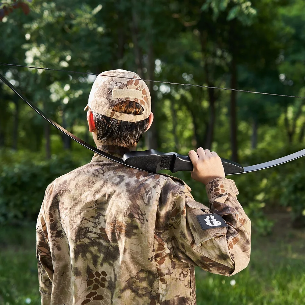 Archery Bow and Arrow 30/40lbs Take-Down Recurve/Straight Bow with 12x Carbon Arrows Shooting Practise Hunting Game Accessories-5