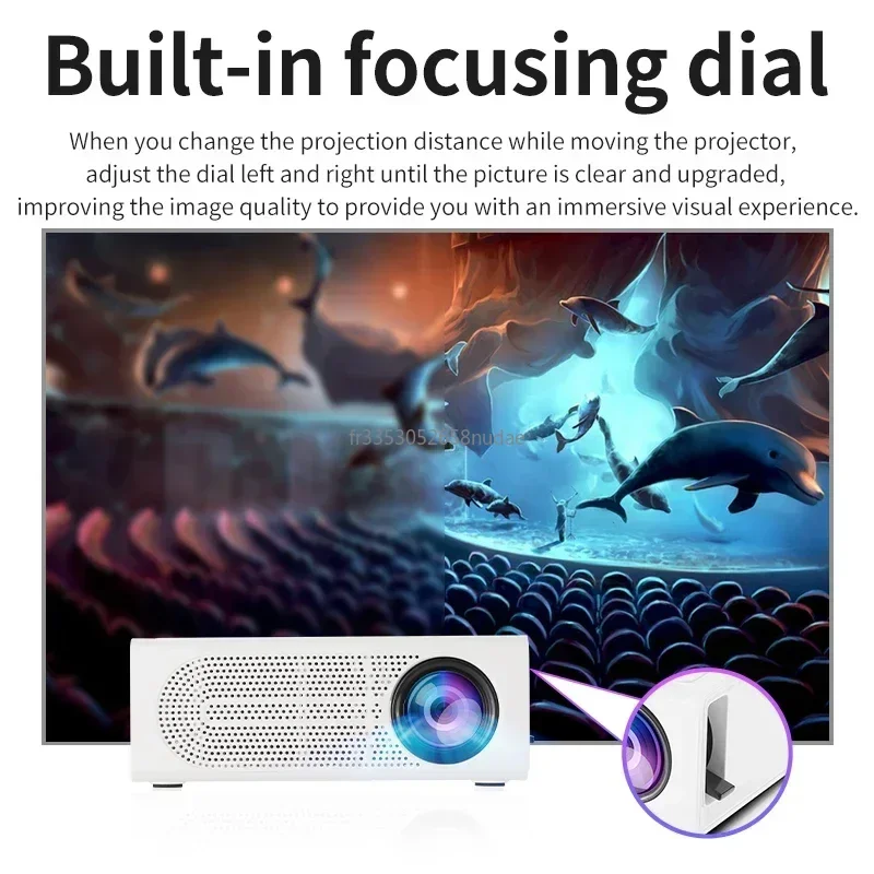 MINI Projector Home Cinema Theater Portable 3D LED Video Projectors Game Laser Beamer 4K 1080P Via HD Port Smart TV BOX-3