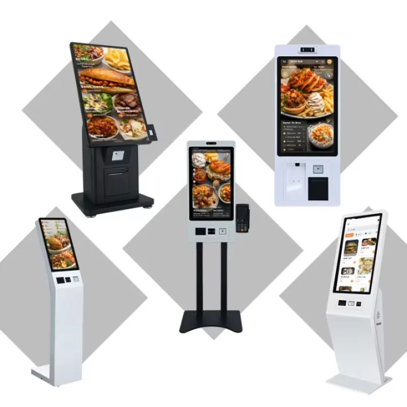 Self Service Kiosks 15.6 21.5 23.8 27 32 43 Inch Fast Food Restaurant Order Touchscreen Payment Kiosk for Ordering