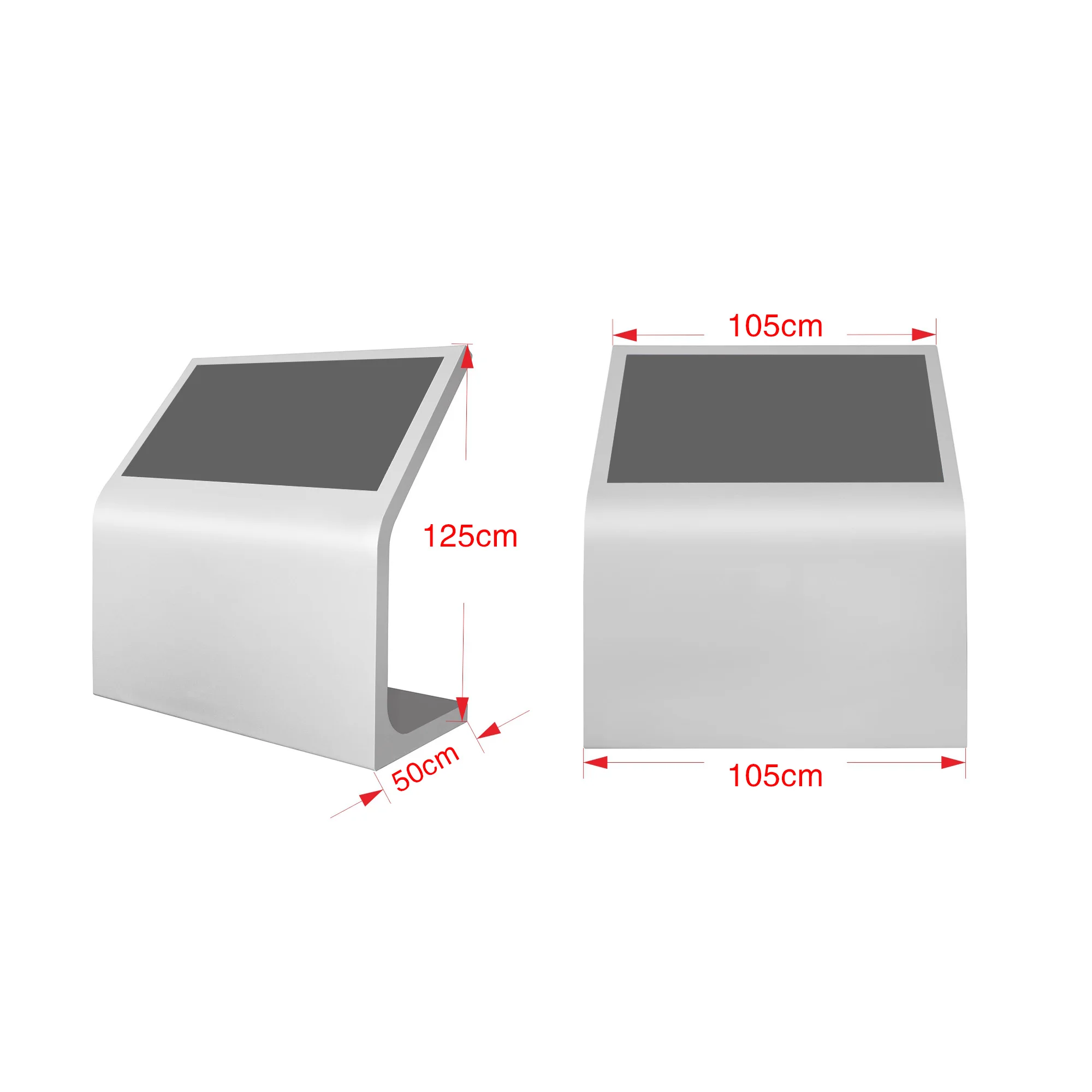 43 Inch L Shape Self-service Smart TV Tablet Advertising Player IR Touch Digital Display Floor Standing Kiosk-3