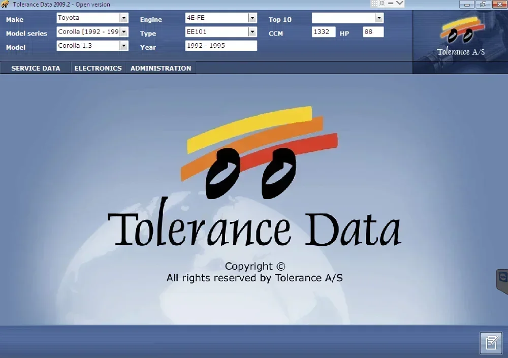 Hot Sell Car Software Tolerance Data 2009.2 Auto Repair Program with Free Keygen Install Video Guide Car Repair Software-2
