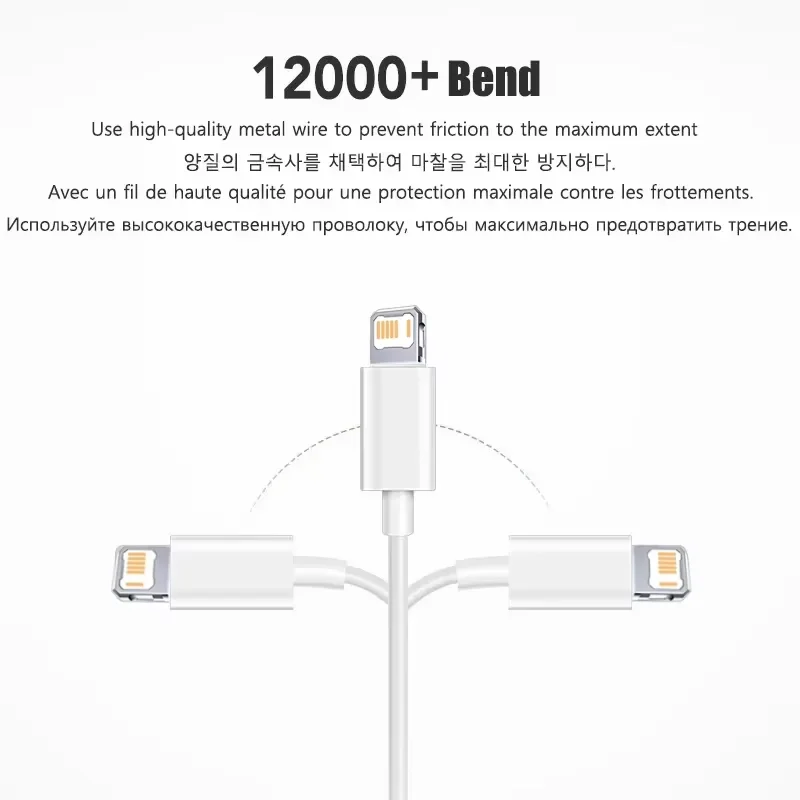 Original 20W PD USB Type C to Lighting Fast Charger Cable For Apple iPhone 14 13 12 11 Pro Max X XR 8 7 Plus iPad Data Sync Line-5