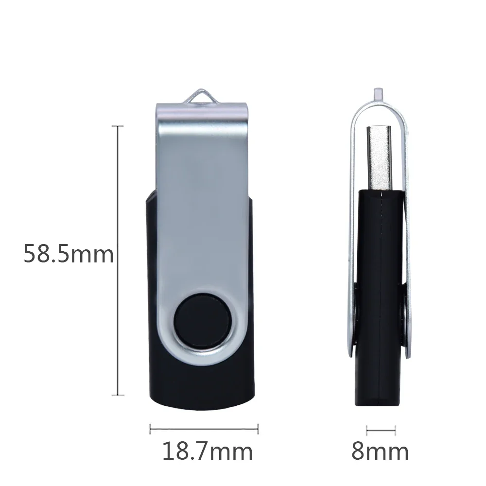 флешка usb 32GB Flash Drive 16 Giga Memory Stick Metal Jump Drive Swivel Pendrive Portable 64 128 GB cle usb 2.0 Pen Drives-5