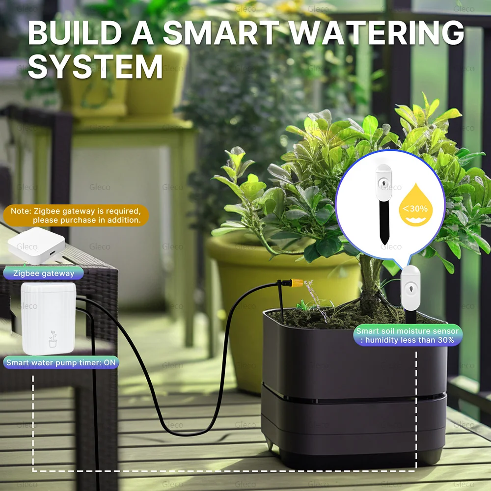 Tuya Zigbee Soil Moisture Sensor Humidity Temperature Tester Garden Home Automation Irrigation Detector Meter For Smart Life-5