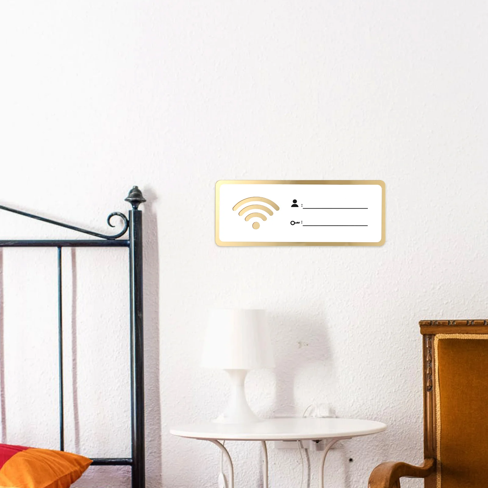 1Pc Wifi Password Sign Acrylic Material Wireless Network Coverage Signage Restroom Plaque Home Hotel Display Guest Information-2