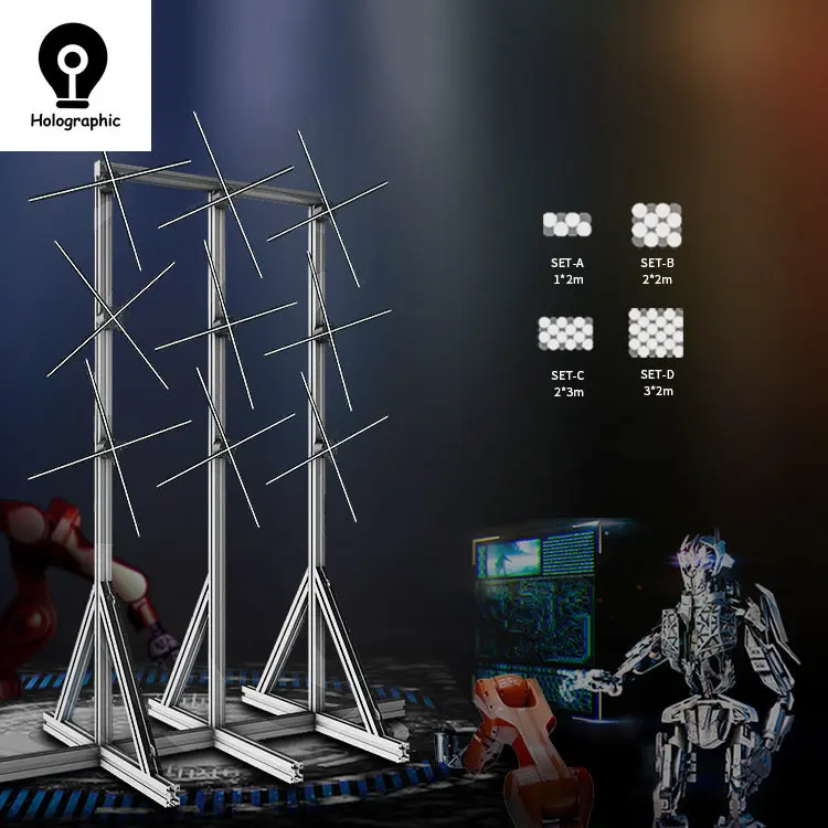 1*3 3D Fan Hologram Projector Advertising Display Stand 50-62cm Holographic Lamp Player 3D Stand Support Images Video Splicing-5